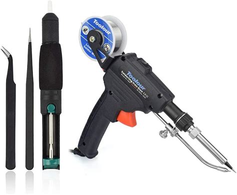 Toolour Automatic Soldering Gun Kit 5 in 1, 60W Auto Solder 